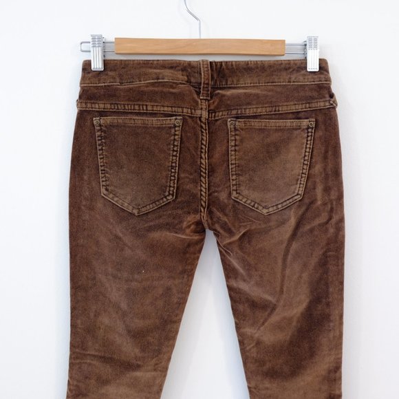 Free People brown corduroy low raise skinny jeans - Picture 5 of 6